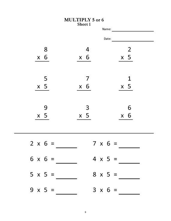 Multiplication Practice Sheets 2s