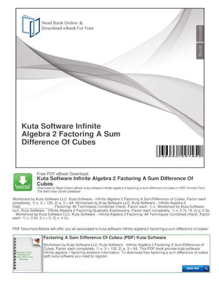 Kuta Software – Infinite Algebra 1 Answers Pdf