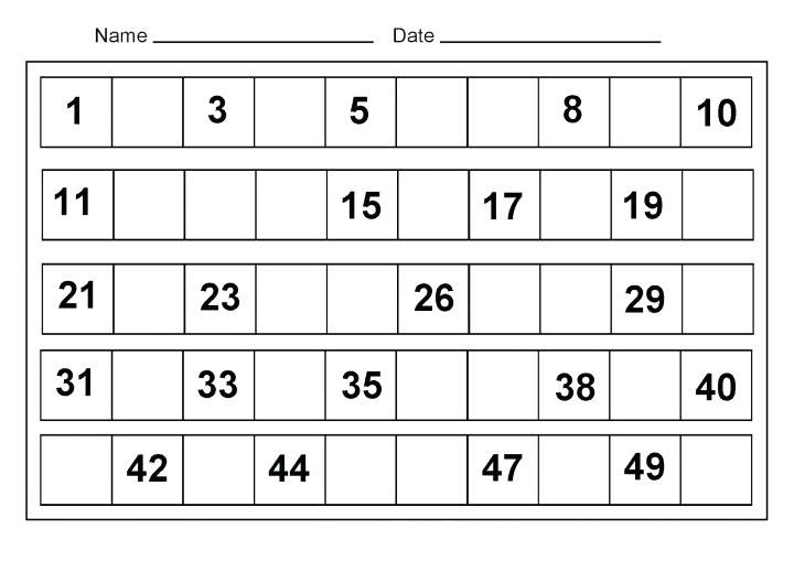 Kindergarten Printables Math