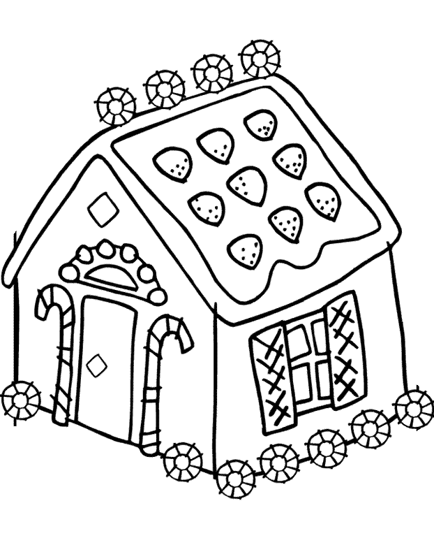 Gingerbread House Coloring Pages