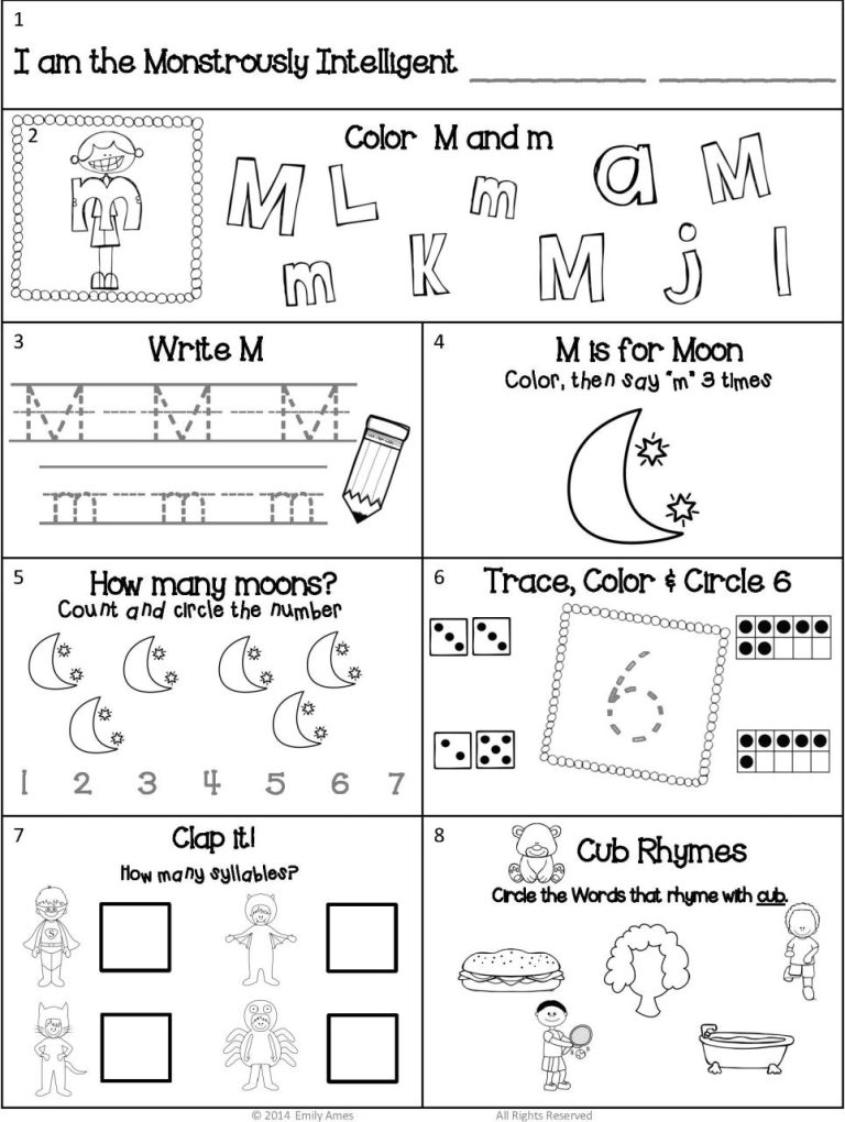 Spanish Worksheets For 1st Grade