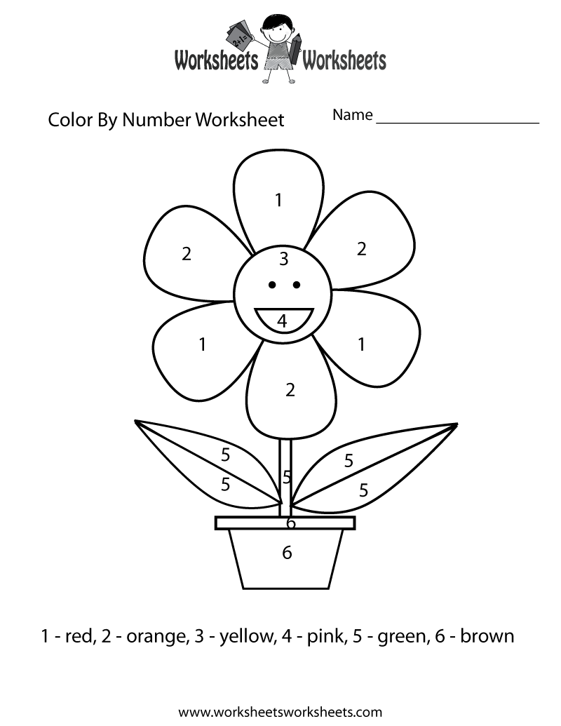 Color By Number Worksheets Easy