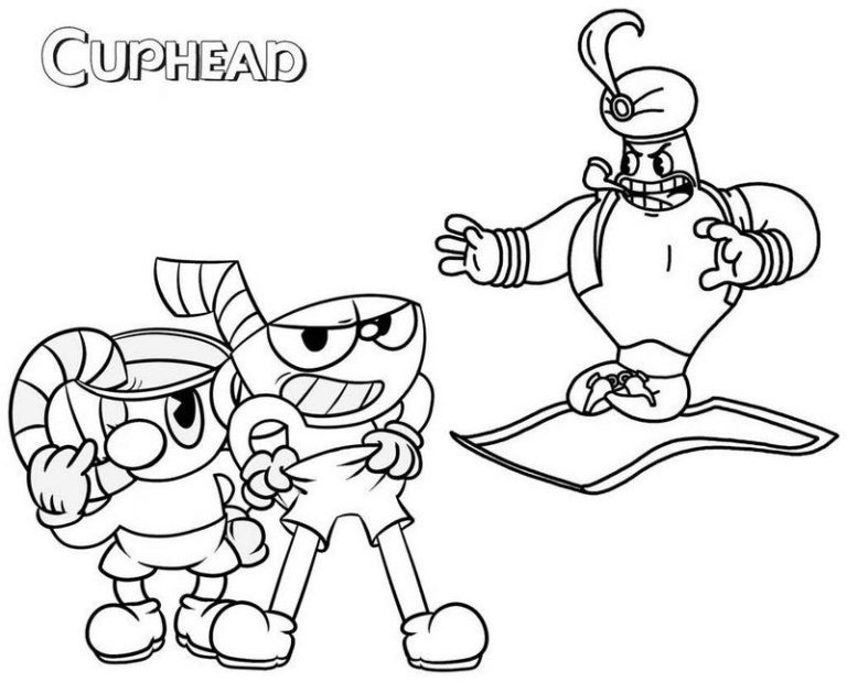 Cuphead Coloring Pages