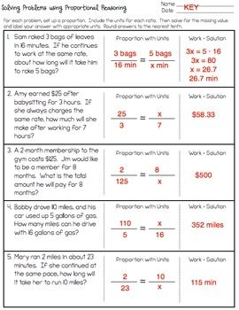 Solving Proportions Worksheet 7th Grade