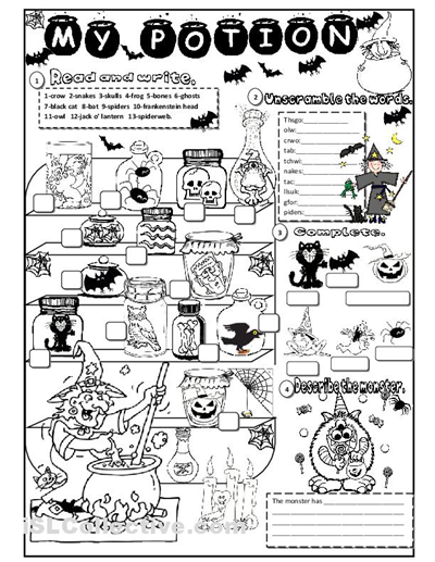 Printable Halloween Worksheets Pdf