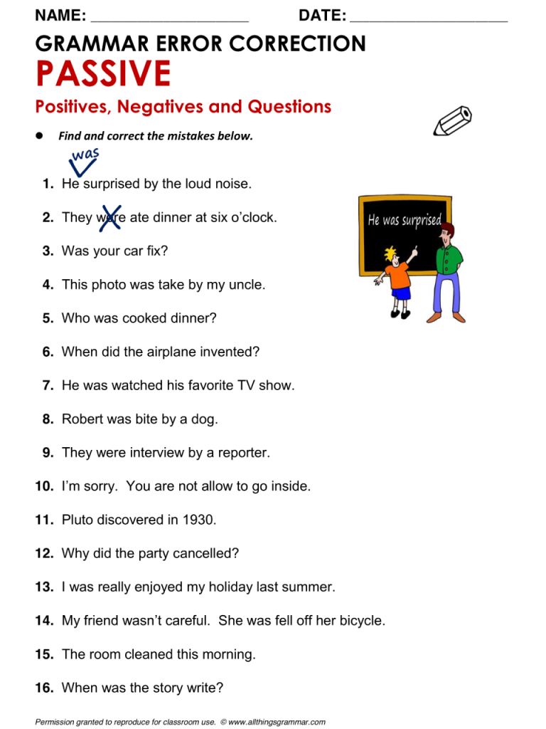 Parallel Structure Worksheet Finding The Errors