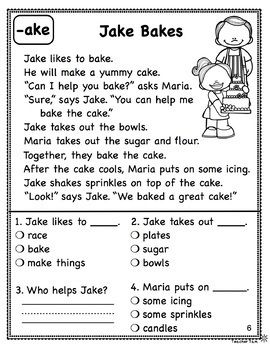 Comprehension Worksheets For First Grade