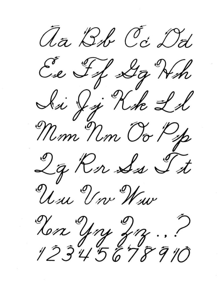 Cursive Alphabet Printable Free