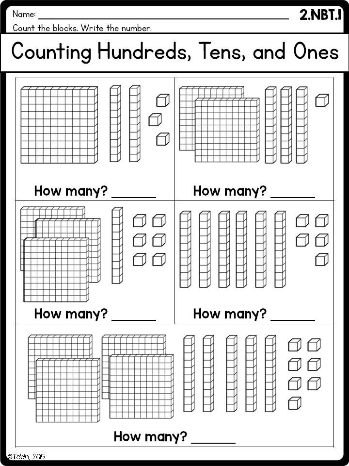 Hundreds Tens And Ones Worksheets For Grade 1