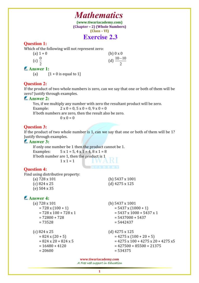 Class 3 Maths Chapter 1 Worksheet Pdf