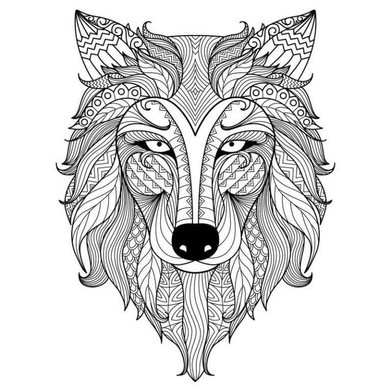 Wolf Coloring Pages Hard