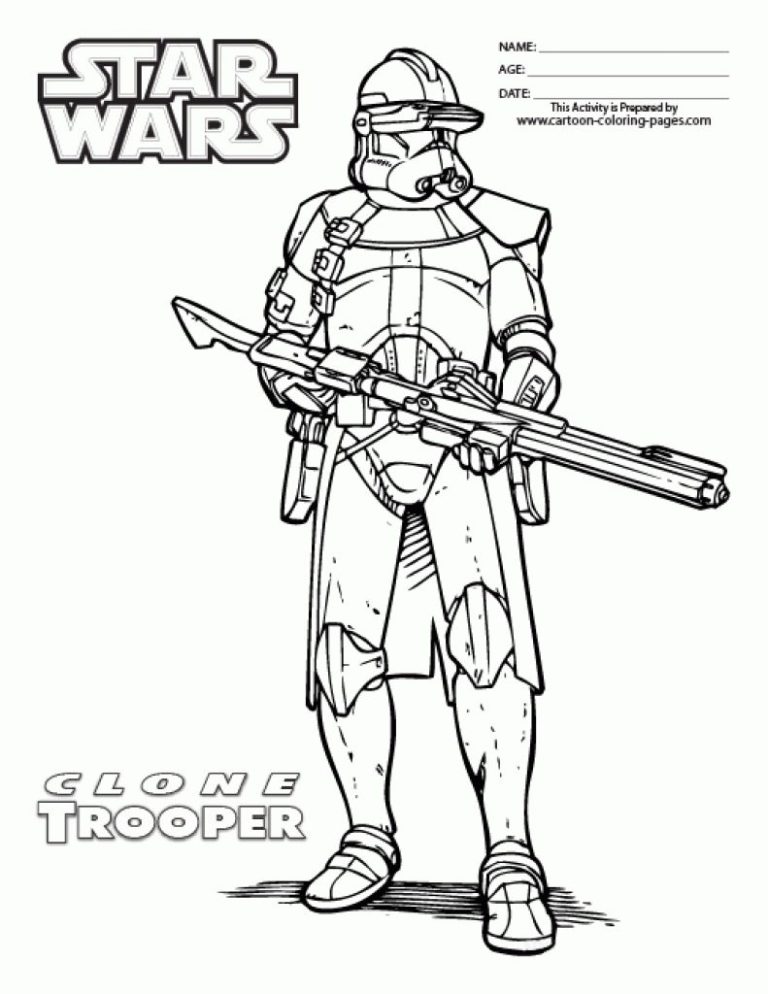 Clone Trooper Coloring Pages