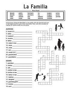 Family Worksheet Spanish