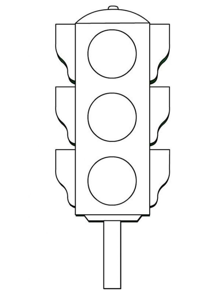 Traffic Light Coloring Page