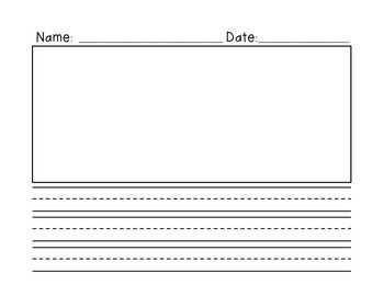 Writing Sheets With Picture Space