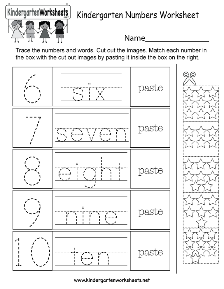 Number 6 Worksheets For Kids