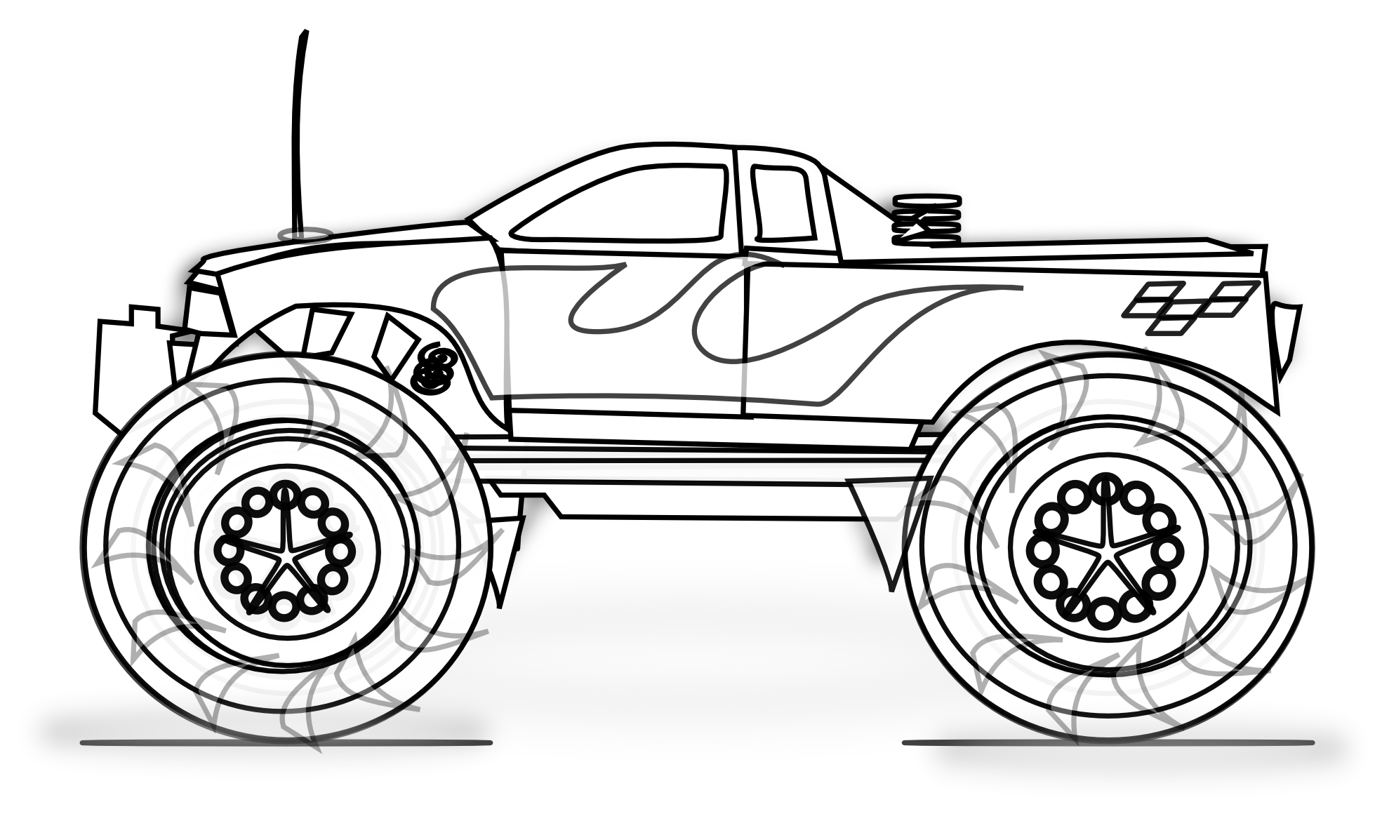 Monster Truck Coloring Pages Free Printable