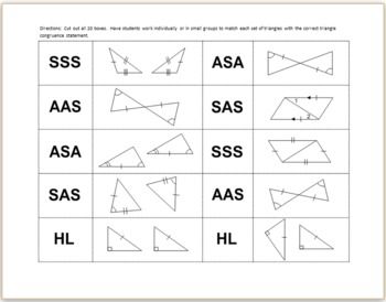 Sss Sas Asa And Aas Congruence Examples