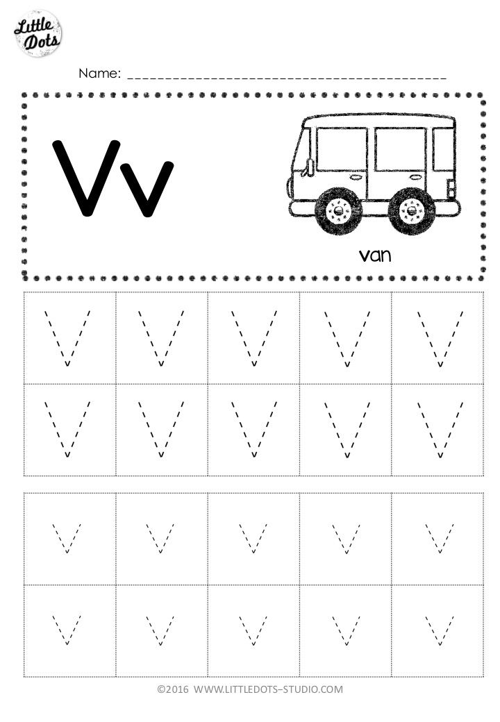 Letter V Worksheets For Preschool