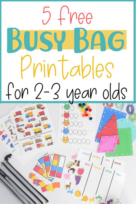 Toddler Educational Activities For 3 Year Olds Printable