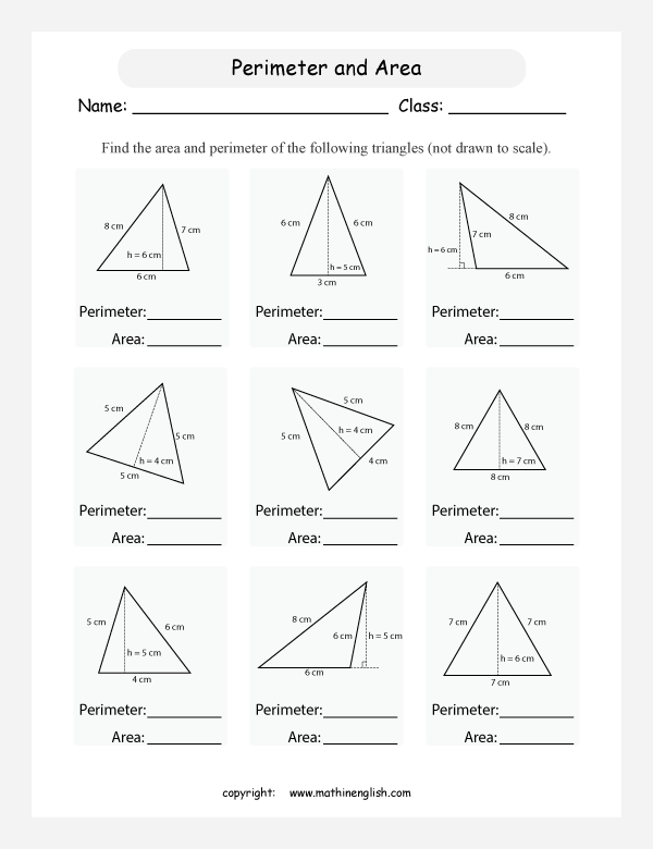 Types Of Triangles Worksheet Grade 4