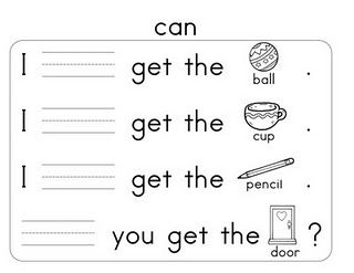 Sight Word Kindergarten Reading Worksheets Pdf