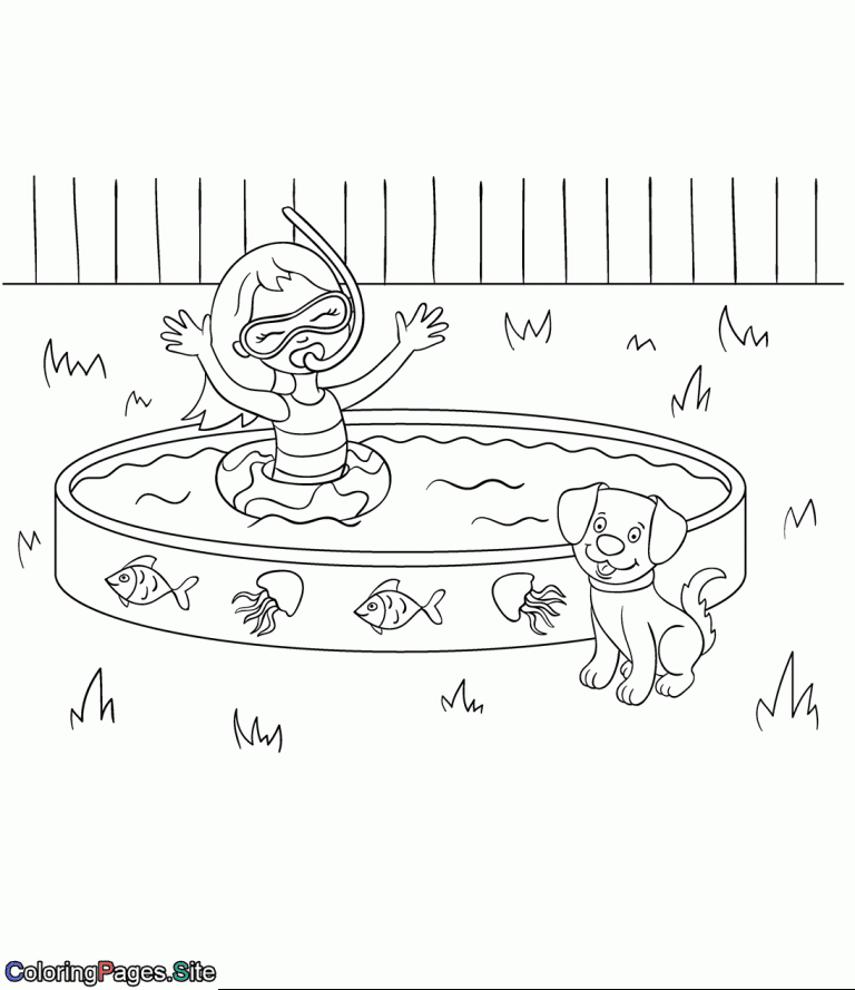 Swimming Coloring Pages