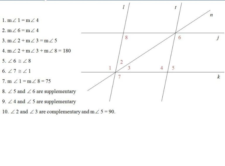 Proving Lines Parallel Worksheet 3-3