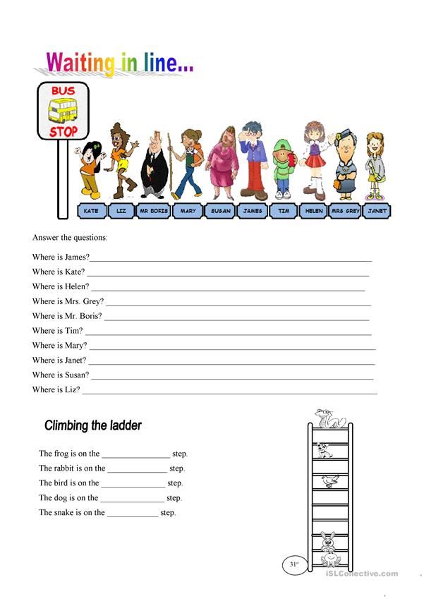 Ordinal Numbers Worksheet