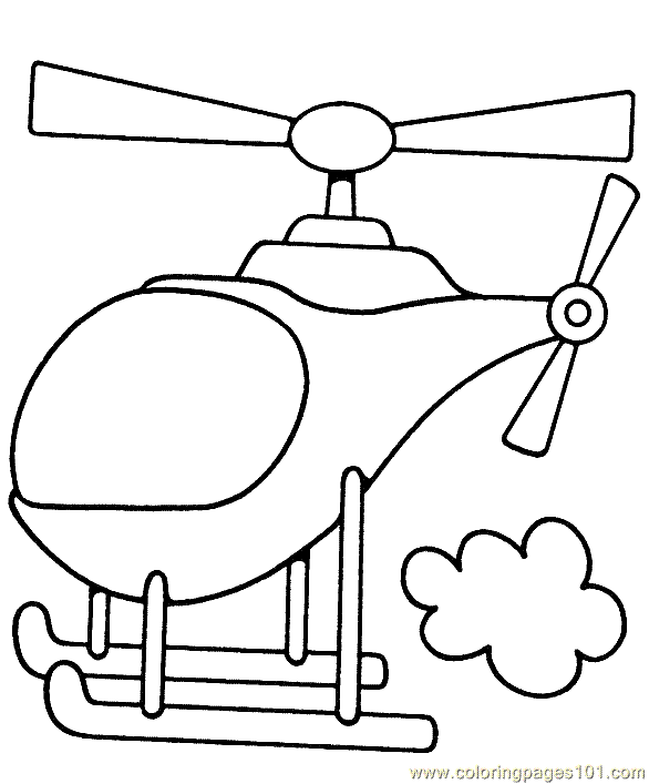 Helicopter Coloring Pages