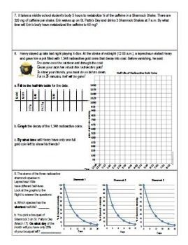 Lucky Leprechaun Half Life Problems Worksheet Answer Key