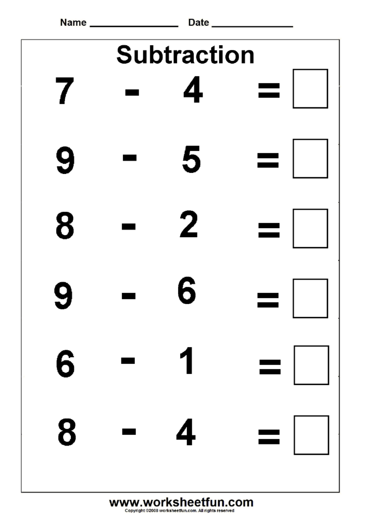 Simple Math Worksheets Pdf