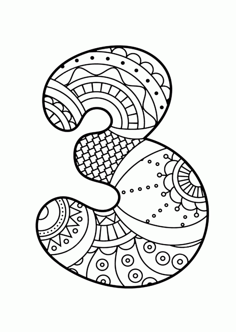 Number 3 Coloring Page