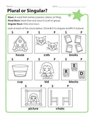 Plurals Worksheets For Kids