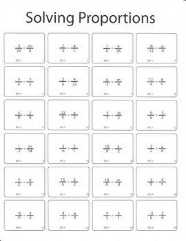 Solving Proportions Worksheet Pdf