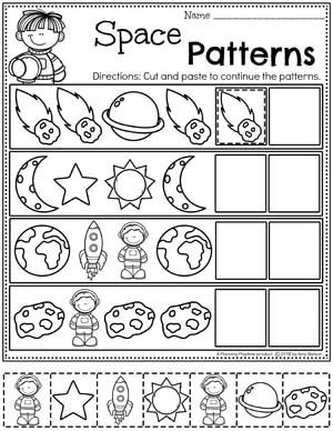 Space Worksheets Preschool