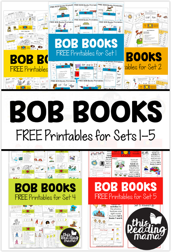 Bob Books Kindergarten Sight Words Printables