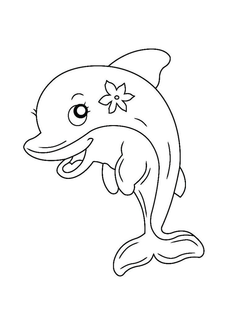 Dolphin Coloring Pages Cute