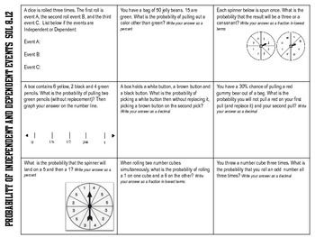 Independent And Dependent Events Worksheet 7th Grade