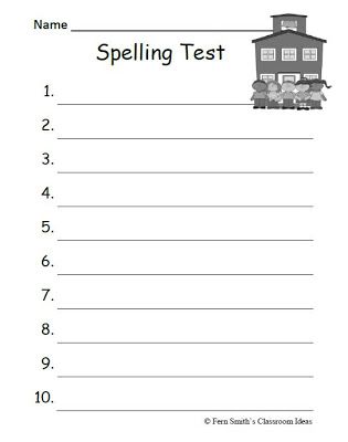 Spelling Practice Worksheets Blank