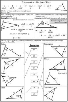 Sine And Cosine Rule Worksheet Pdf