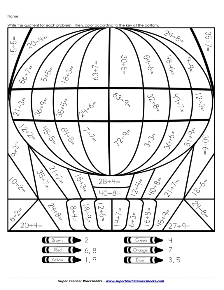 Maths Colouring Sheets Year 7