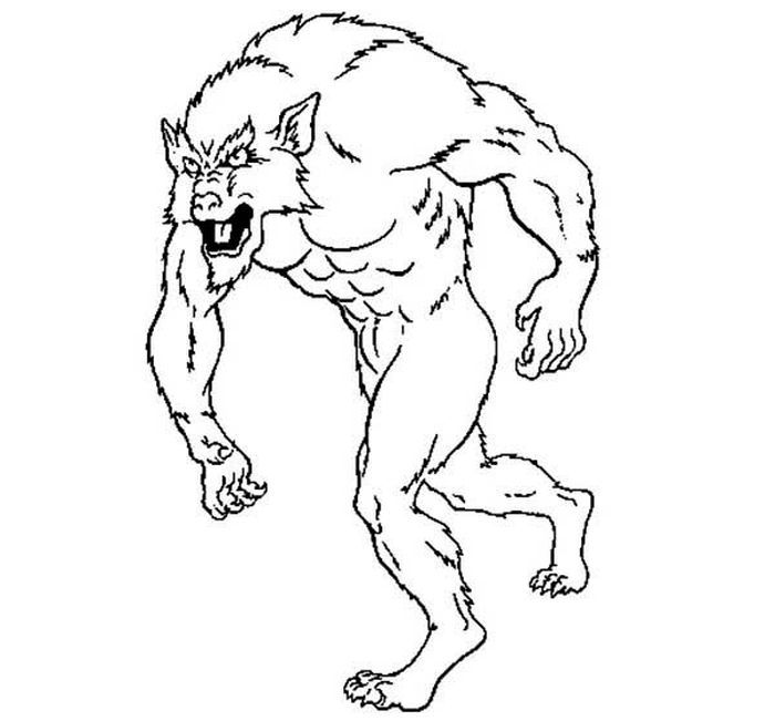 Werewolf Coloring Page