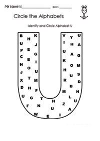 Letter U Worksheets For Kindergarten