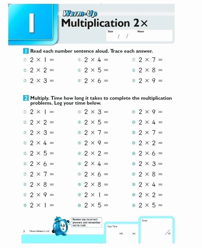 Kumon Math Worksheets Grade 1