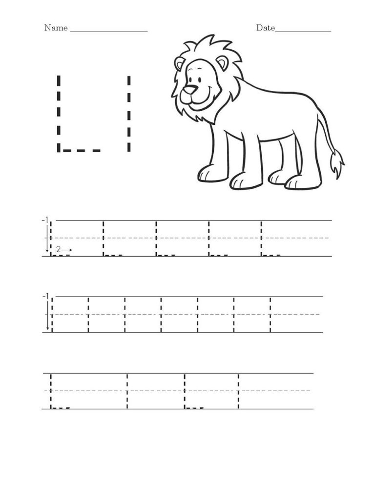 Letter L Worksheets Printable