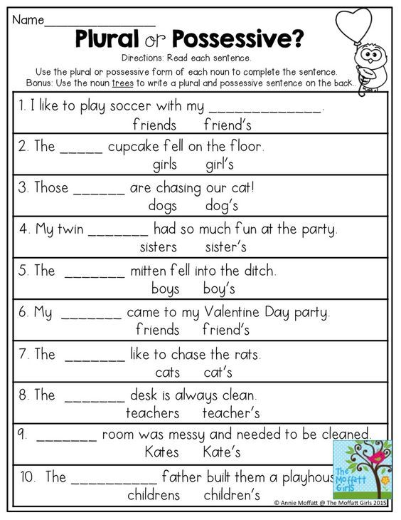 Possessive Apostrophe Worksheet Ks1