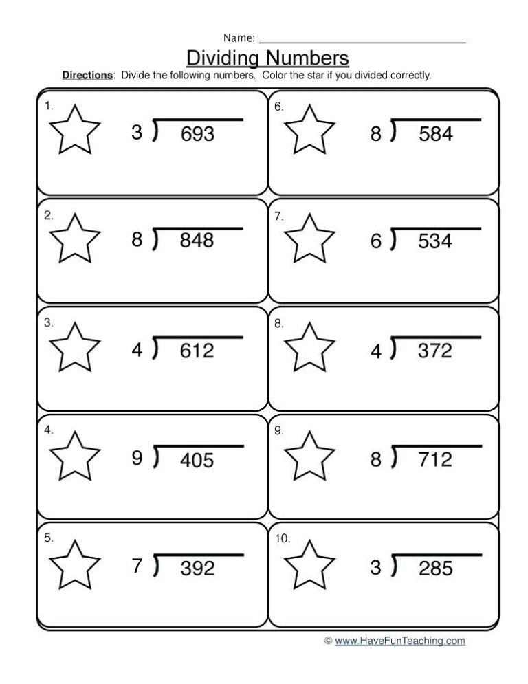 Division Worksheets Grade 3 Pdf