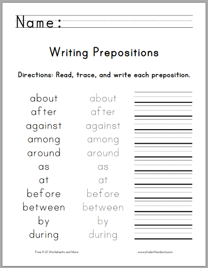 Free Printable Handwriting Worksheets For 1st Grade