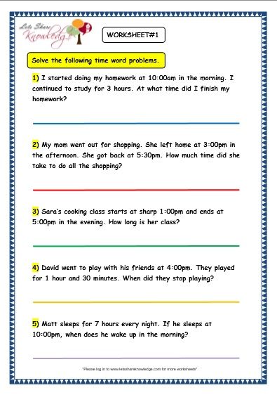 Year 3 Maths Worksheets